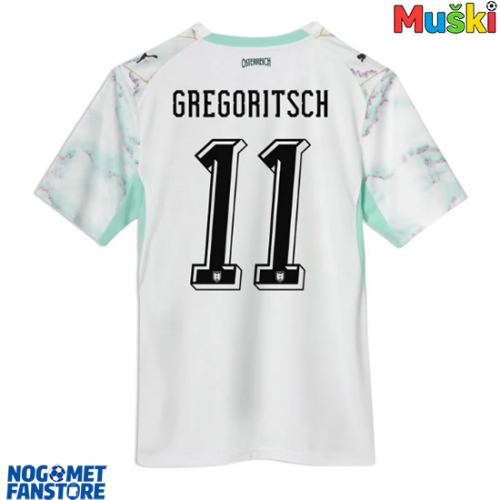 Austrija Michael Gregoritsch #11 Gostujuci Dres SP 2026 Kratak Rukav